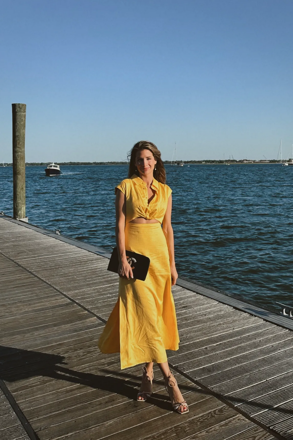 JACEY YELLOW BUTTON DOWN MIDI DRESS *BACK IN STOCK*