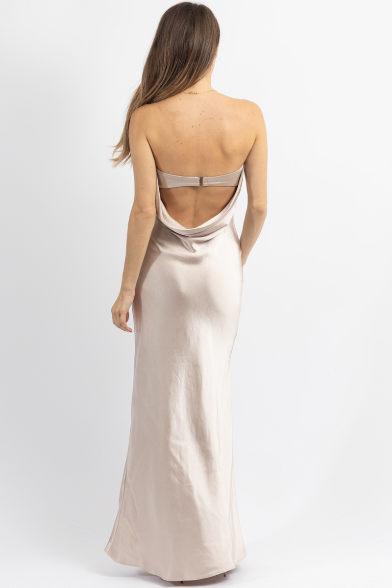 VENUS IVORY COWL BACK DRESS