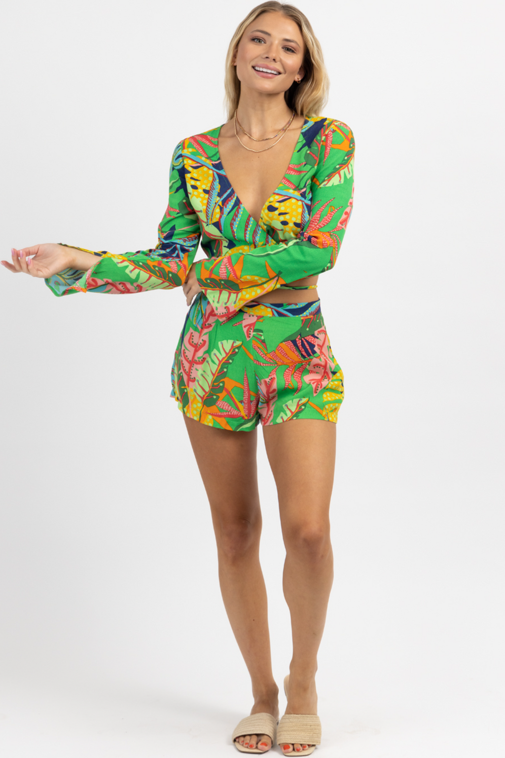 BUNGALOW TROPIC TIE TOP + SHORT SET