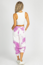 PURPLE TIE DYE FRENCH TERRY JOGGERS