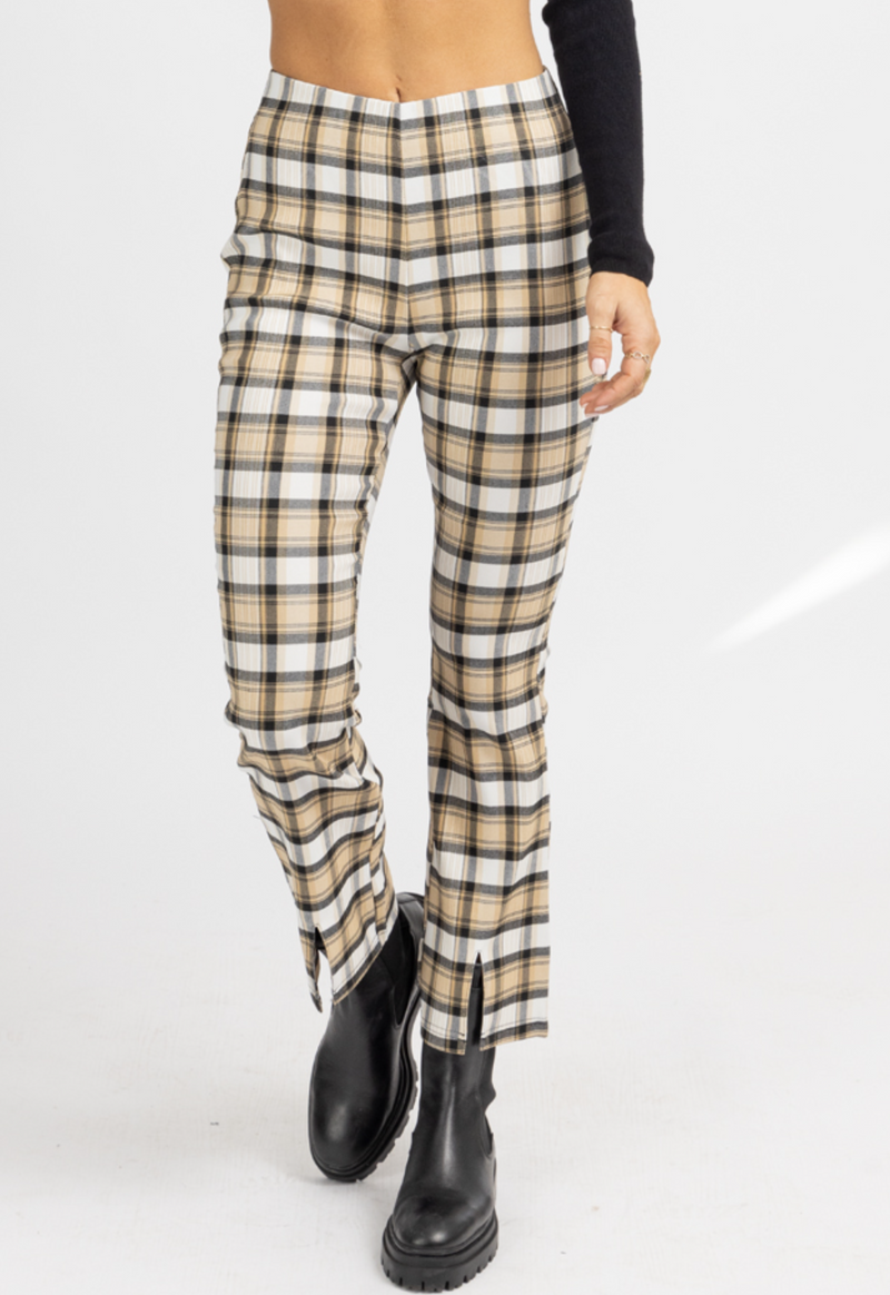 Cream 2025 plaid pants