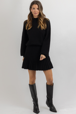 MANHATTAN BLACK SWEATER SKIRT SET *BACK IN STOCK*