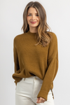 RICH OLIVE RIBBED SWEATER