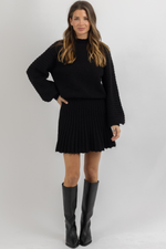 MANHATTAN BLACK SWEATER SKIRT SET *BACK IN STOCK*