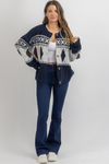 SEATTLE PRINT KNIT CARDIGAN