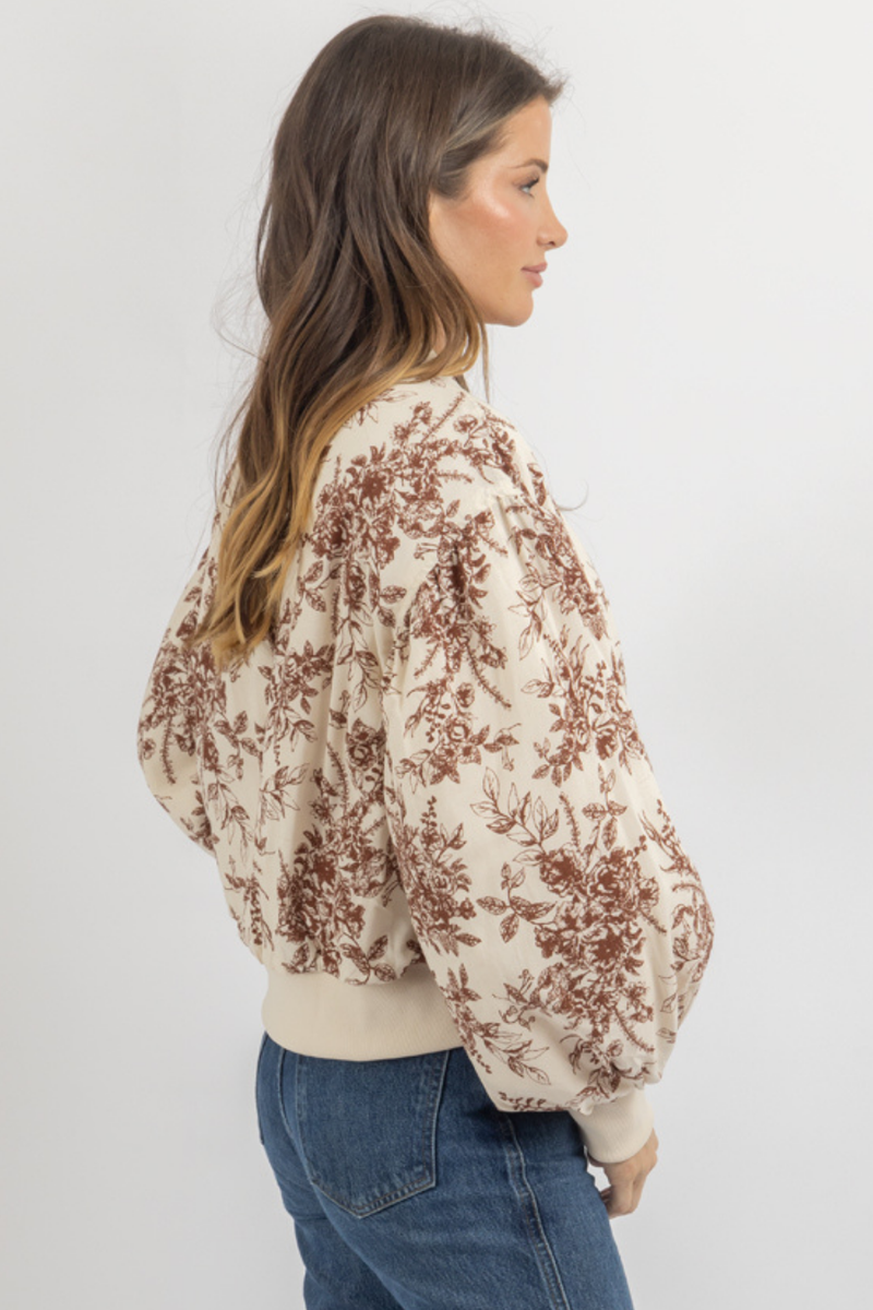 GARDENER IVORY BOMBER JACKET