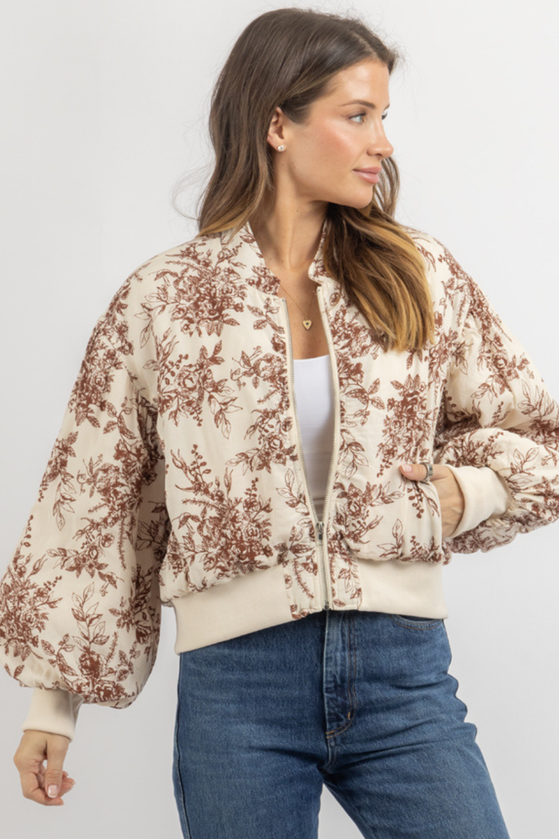 GARDENER IVORY BOMBER JACKET