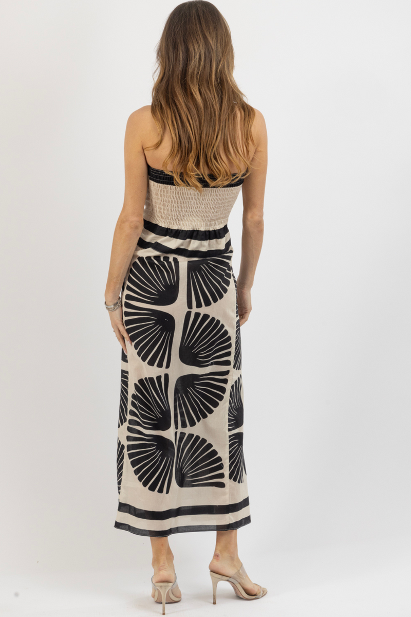 ABACO BLACK MIDI DRESS