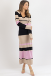 ADALEE STRIPED MAXI DRESS