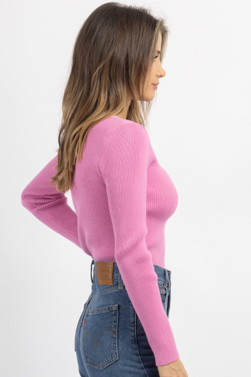 ADELAIDE PINK CONTRAST TOP