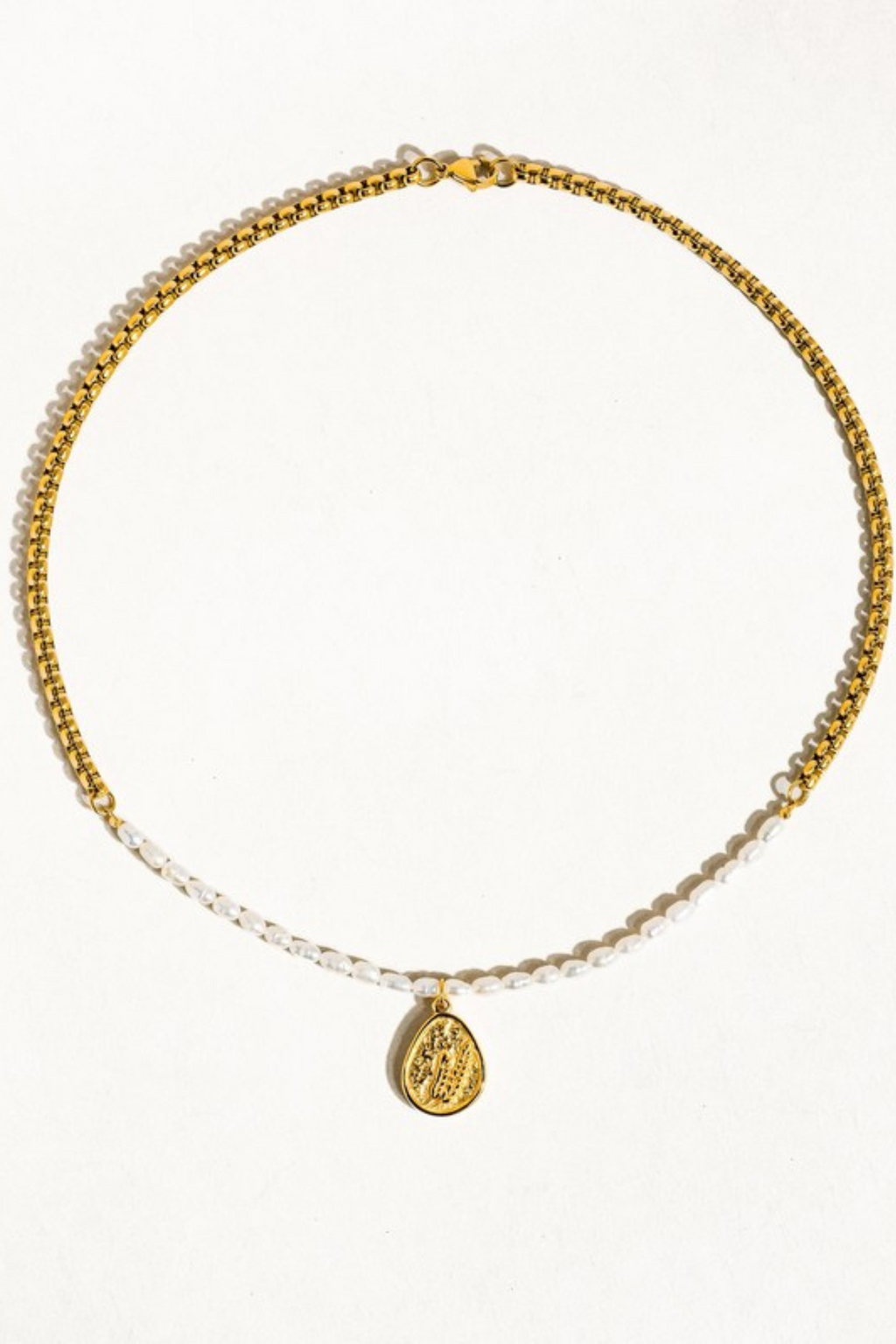 AGNES PEARL COIN NECKLACE