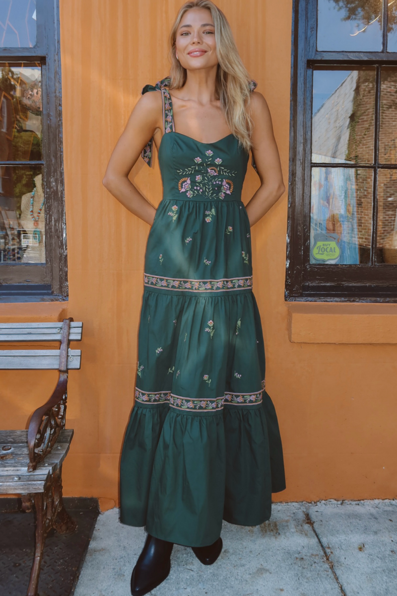 ANA EMBROIDERED MAXI DRESS