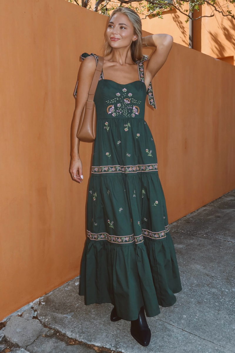 ANA EMBROIDERED MAXI DRESS