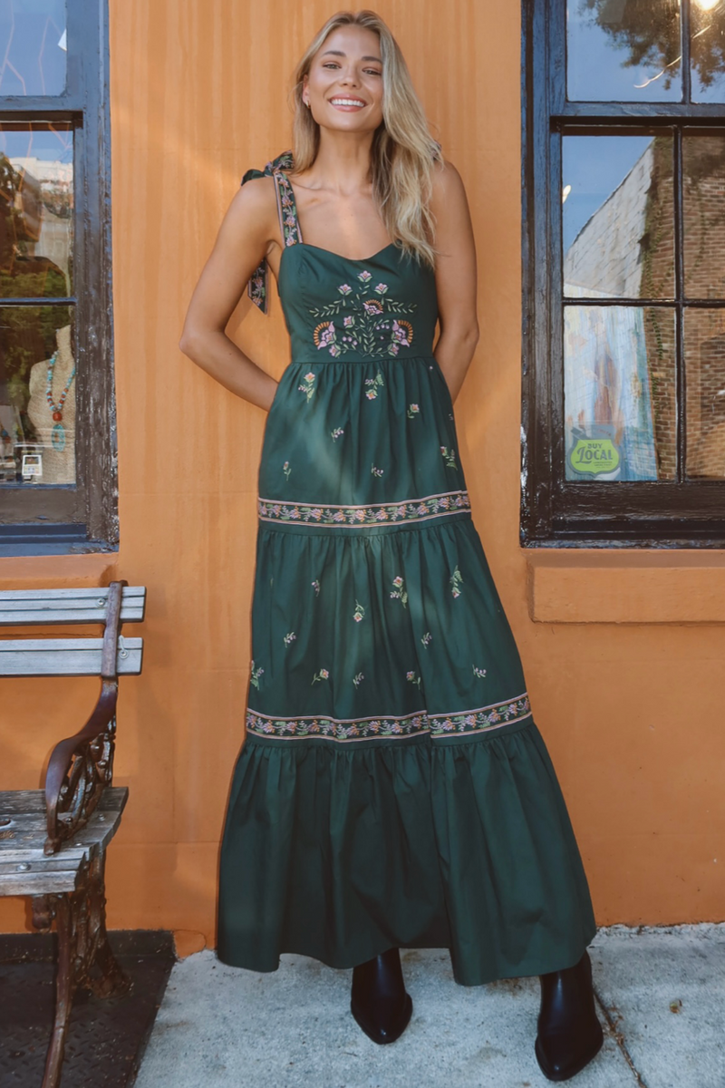 ANA EMBROIDERED MAXI DRESS