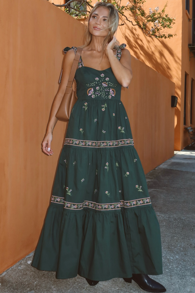 ANA EMBROIDERED MAXI DRESS