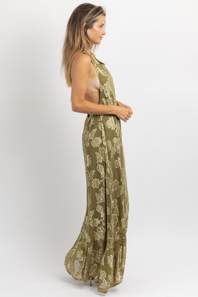 ANDIE OLIVE + GOLD MAXI DRESS *BACK IN STOCK*
