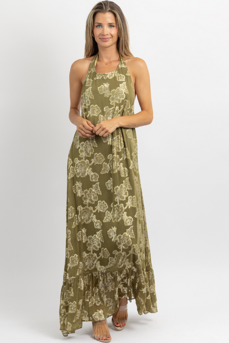 ANDIE OLIVE + GOLD MAXI DRESS *BACK IN STOCK*
