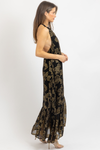 ANDIE BLACK + GOLD MAXI DRESS