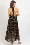 ANDIE BLACK + GOLD MAXI DRESS