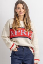 APRES CREAM GRAPHIC SWEATER