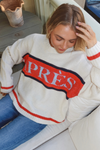 APRES CREAM GRAPHIC SWEATER