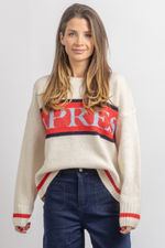 APRES CREAM GRAPHIC SWEATER