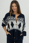 SEATTLE PRINT KNIT CARDIGAN