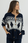 SEATTLE PRINT KNIT CARDIGAN