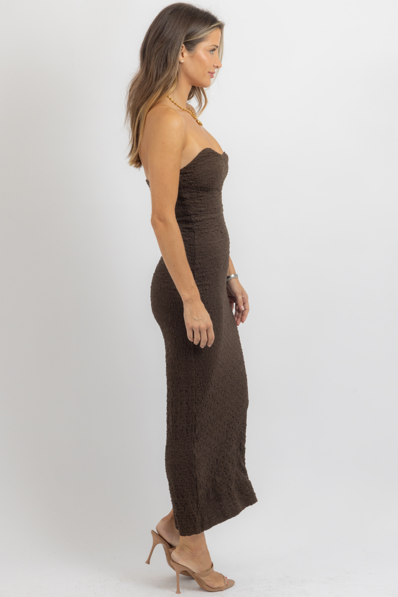 AUDREY CHOCOLATE MAXI DRESS