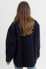 AVERIE INDIGO SHEARLING JACKET