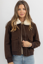 AVIATOR SHERPA COLLAR JACKET