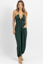 AYLA SMOCKED HUNTER JOGGER JUMPSUIT
