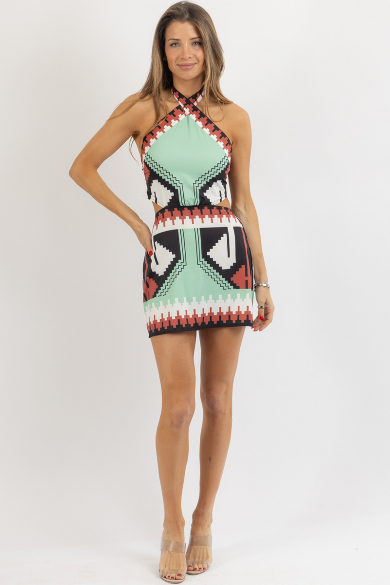 RIO PRINT MINI DRESS