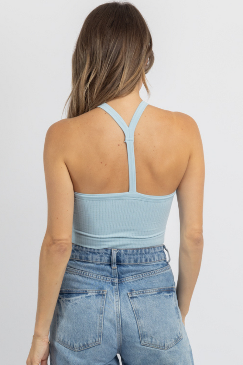BACK AT IT BABY BLUE RIBBED TOP