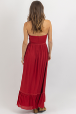 BESPOKE BURGUNDY MAXI DRESS