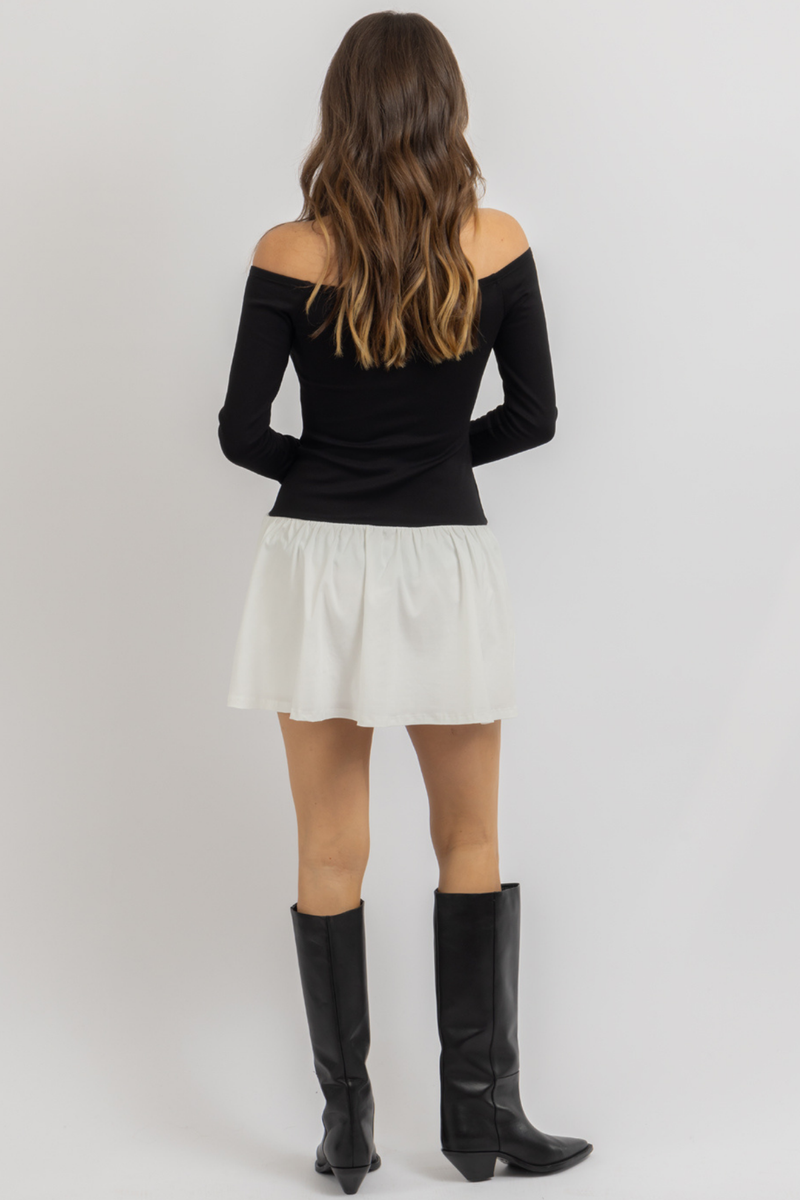 REESE CONTRAST MINI DRESS