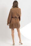 ANGORA BROWN MINI DRESS + CARDI