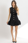 LEIGH BUBBLE HEM MINI DRESS