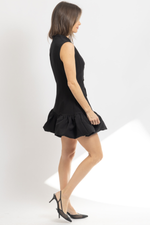 LEIGH BUBBLE HEM MINI DRESS