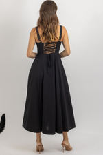 ELLE BUSTIER MIDI DRESS