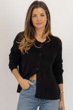 COZY UP BLACK CARDIGAN