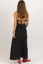 WAVERLY DOTTED MAXI DRESS