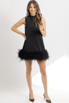 GIA FEATHER MINI DRESS