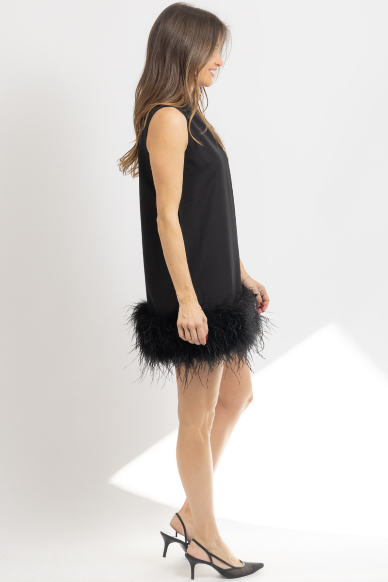 GIA FEATHER MINI DRESS