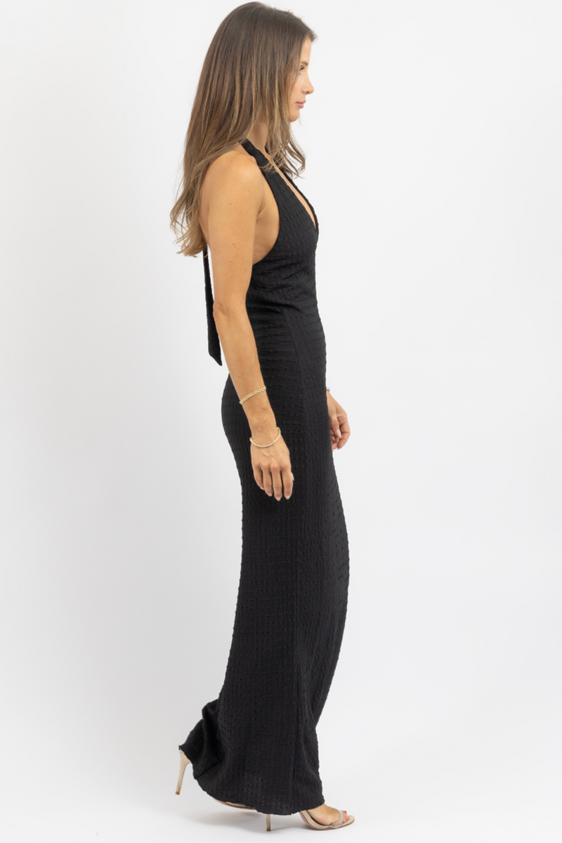 NIKOS BLACK KNIT DRESS