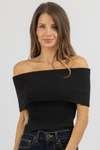 ROWAN BLACK KNIT TOP