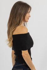 ROWAN BLACK KNIT TOP