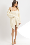 ANGORA IVORY MINI DRESS + CARDI