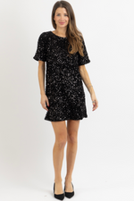 LUNA BLACK SEQUIN DRESS