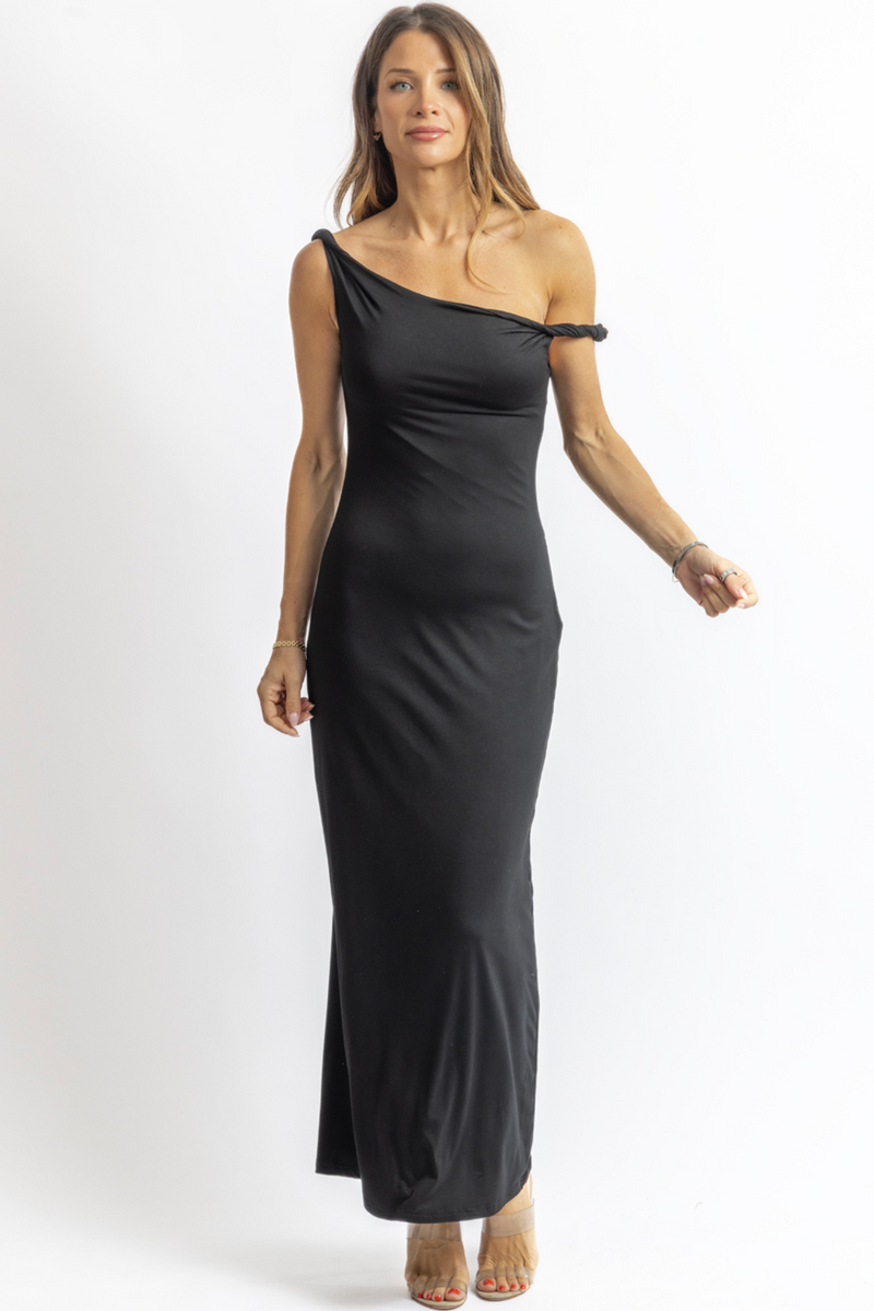 ARIANA SHOULDER TWIST DRESS
